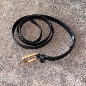 ASOS black narrow faux leather belt size XL/2X